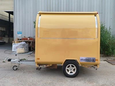 Designed specifically for your street food business, this highly functional street vendor cart can sell a variety of foods and beverages, from coffee and hot dogs to crepes. It can be set up as a temporary food stall in minutes in both indoor and outdoor settings when you park it at your location and use the brakes to se